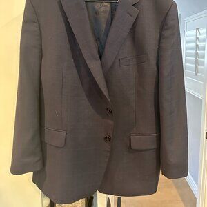 Ralph Lauren Blue Windowpane 50R Suit Jacket